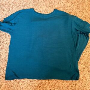 Nordstrom Teal Blue Green Short Sleeve Ribbed Pajama Set